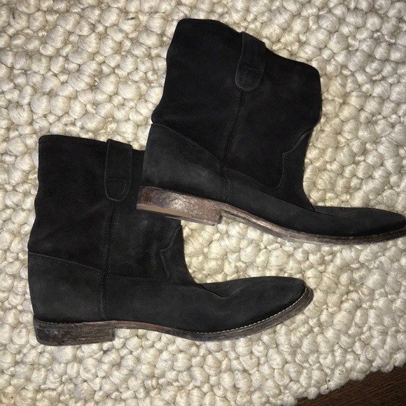 Isabel Marant Crisi Flat Ankle boots, black suede